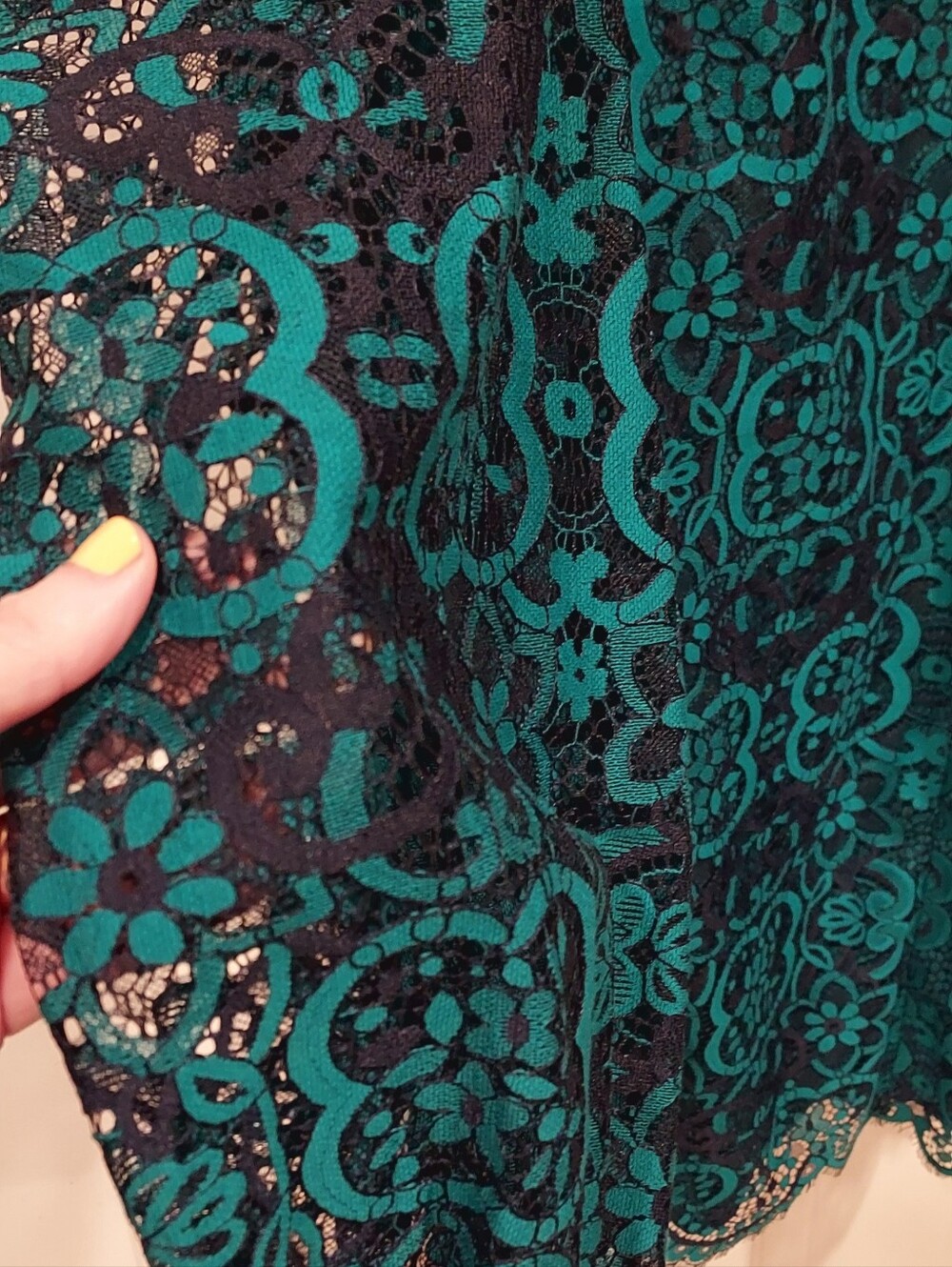 Lilly Pulitzer Teal Lace Shift Dress - Picture 4 of 9